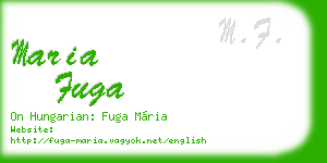 maria fuga business card